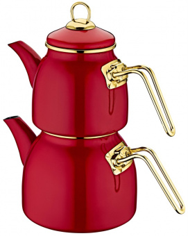 Набор чайников OMS заварник 1,2 л, чайник 2,5 л. цвет золото 8250-L-Gd Турция