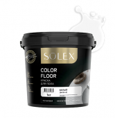 КРАСКА для пола SOLEX белый (база А) COLOR FLOOR 1кг ведро (уп 12)