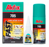 Akfix 705 Двухкомпонентный экспресс-клей с активатором (25гр + 100мл) (48) 