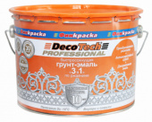 DecoTech грунт-эмаль 3в1  0,9 кг черная RAL5005 (до -10 С)
