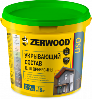 Укрывающий состав USD скандинавский белый 0,9 кг ZERWOOD ведро (12)