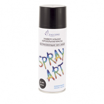 Унив. аэроз. краска черный глянц. RAL-9005 SPRAY ART 320гр520мл