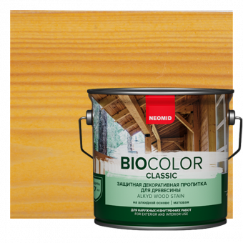 BIO COLOR CLASSIC защитная декоративная пропитка для древесины Сосна (9 л)