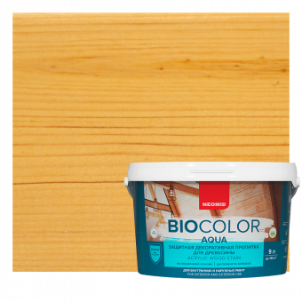 BIO COLOR aqua защитная декоративная пропитка для древесины сосна (2.3л)