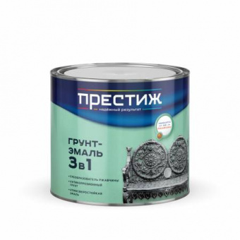 Грунт-эмаль 3в1 красно-корич. 1,9кг ПРЕСТИЖ (6)