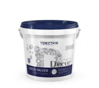 ШТУКАТУРКА акриловая DECO SILVER серебристая 1 кг (8) Престиж