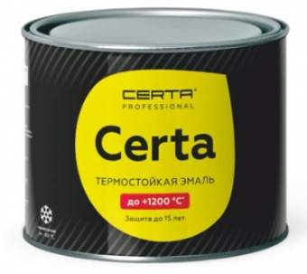 Эмаль термо БЕЛАЯ  0,4кг 400°С (RAL 9003) ЦЕРТА (12)