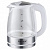 Чайник DELTA LUX 1,7л DL-1204W белый, корпус из жаропрочного стекла, 2200Вт