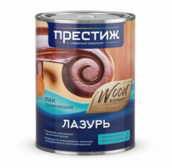 ПРЕСТИЖ ДЕРЕВО Лак ЛАЗУРЬ ОРЕХ  0,9 л