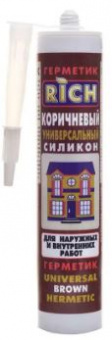 Герметик универсальный силикон коричневый 280мл РИЧ (15)