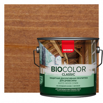 BIO COLOR CLASSIC защитная декоративная пропитка для древесины Тик (2,7 л)