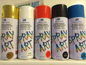 Унив. аэроз. краска серебристая №36 SPRAY ART 320гр, 520мл (12шт.)