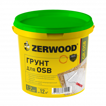 ГРУНТ для плит OSB ZERWOOD GR-OSB 1,2кг ведро (уп 12)