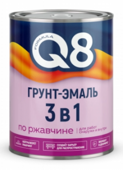 Грунт-эмаль по ржавчине (3 в 1) белая 10 кг FORMULA Q8