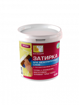 Затирка белая 0,8кг стакан Ижевск (уп 18)